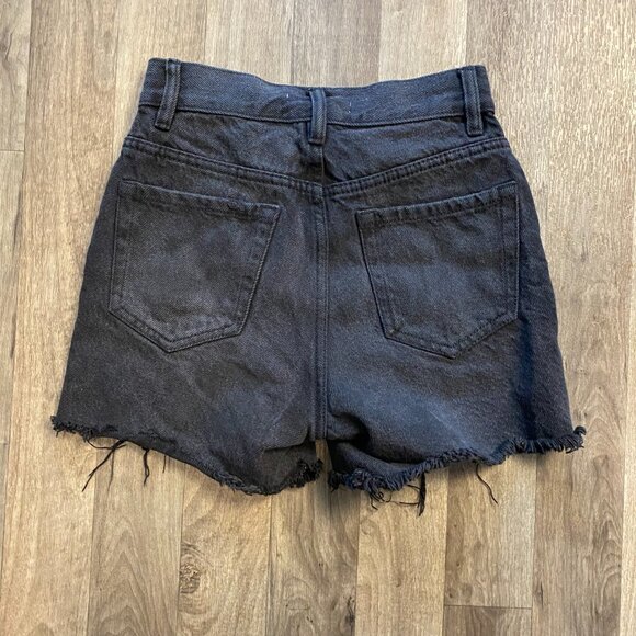PacSun 90s Girlfriend Denim Jean Shorts Size 22 Black - Picture 3 of 8